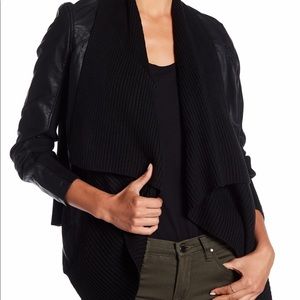 Blank NYC draped faux leather jacket Medium